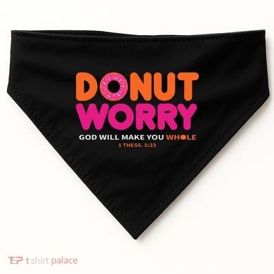 Donut Worry God Will Make You Whole USA-Made Doggie Bandana