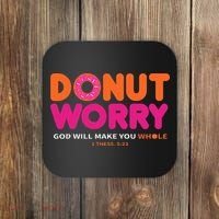 Donut Worry God Will Make You Whole Coaster thumb 0