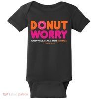 Donut Worry God Will Make You Whole Baby Bodysuit thumb 0