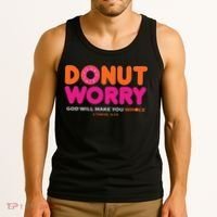 Donut Worry God Will Make You Whole Tank Top thumb 3