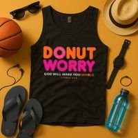 Donut Worry God Will Make You Whole Tank Top thumb 4