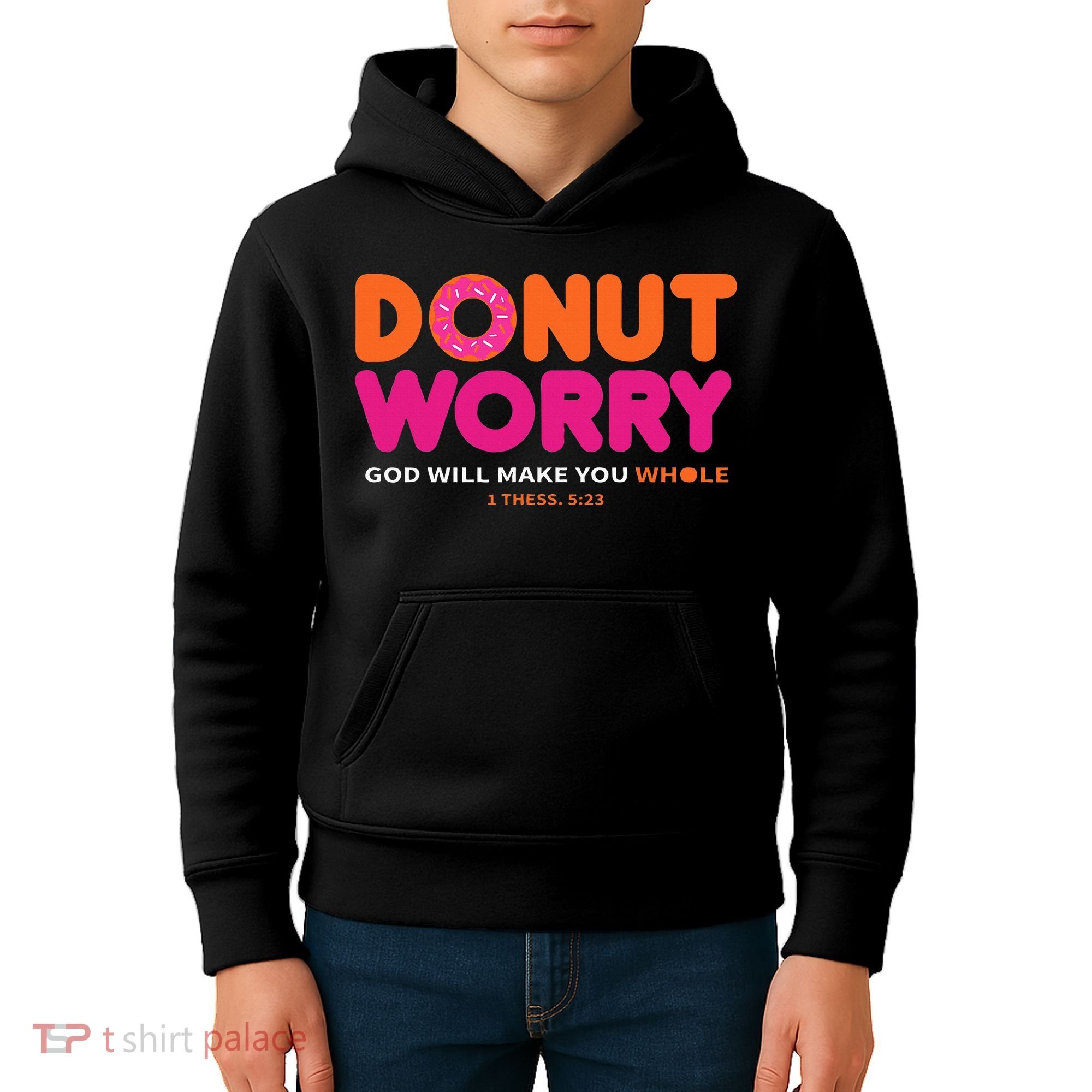 Donut Worry God Will Make You Whole Kids Hoodie