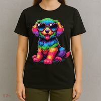 Dog Wearing Glasses Heart Puppy Love Dog T-Shirt thumb 4