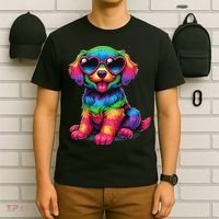Dog Wearing Glasses Heart Puppy Love Dog T-Shirt thumb 6