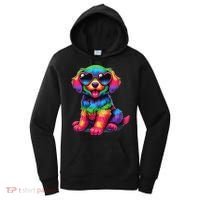 Dog Wearing Glasses Heart Puppy Love Dog Women's Hoodie thumb 0