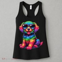 Dog Wearing Glasses Heart Puppy Love Dog Women's Tank Top thumb 3