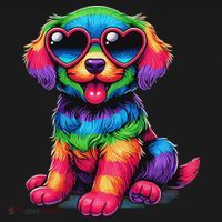 Dog Wearing Glasses Heart Puppy Love Dog Women's Tank Top thumb 5