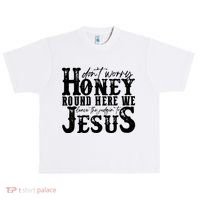 DonT Worry Honey Round Here We Leave The Judgin To Jesus Urban Oversized Heavyweight T-Shirt thumb 0