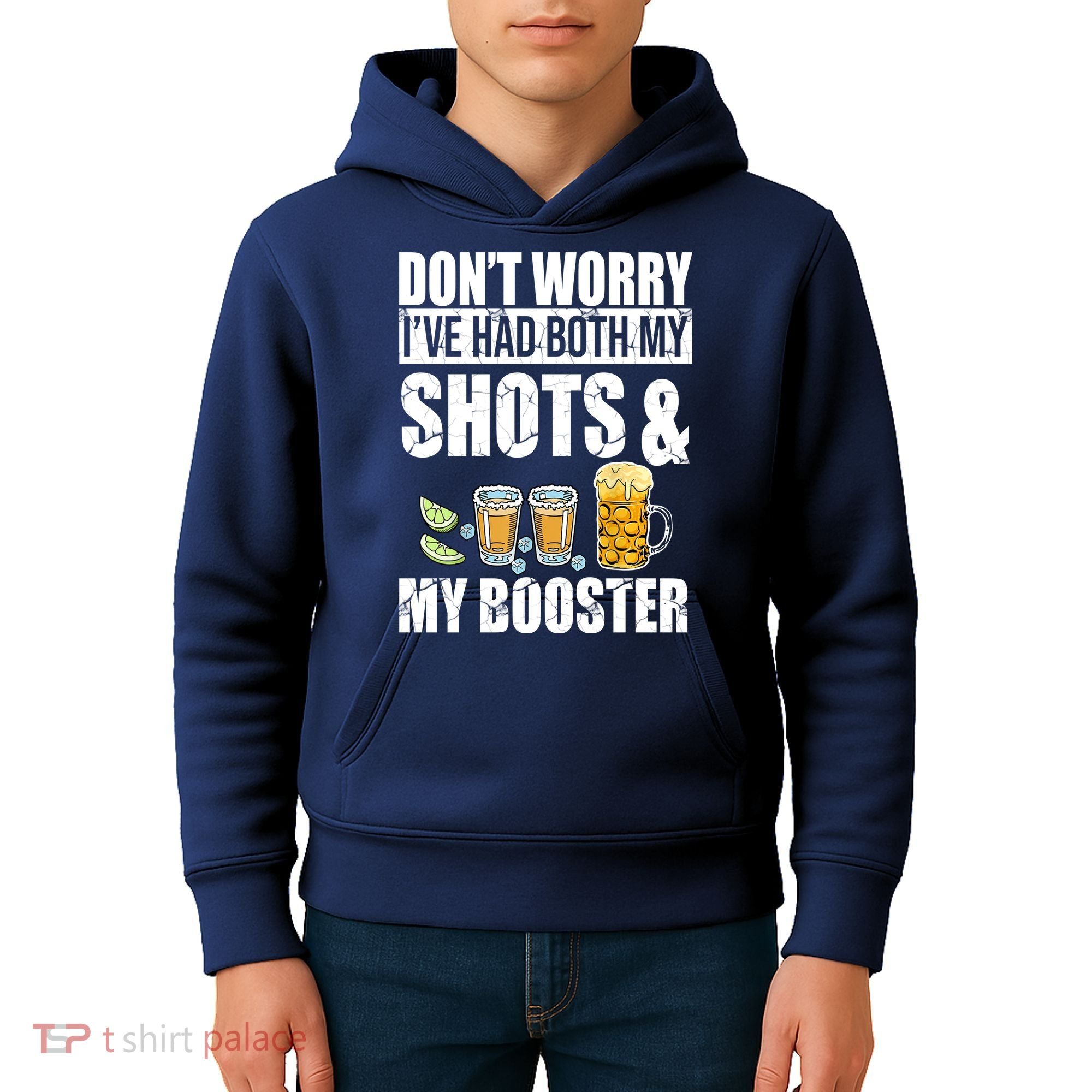 Don't Worry Had Both My Shots And Booster Funny Kids Hoodie