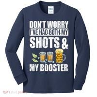 Don't Worry Had Both My Shots And Booster Funny Kids Long Sleeve Shirt thumb 0