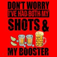 Don't Worry Had Both My Shots And Booster Funny Santa Hat thumb 1