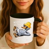 Duck With Hat Quote Graphics Whatever Life Throws At You Duck And Let It Hit Someone Else Coffee Mug thumb 3