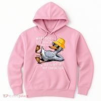 Duck With Hat Quote Graphics Whatever Life Throws At You Duck And Let It Hit Someone Else Hoodie thumb 0