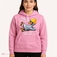 Duck With Hat Quote Graphics Whatever Life Throws At You Duck And Let It Hit Someone Else Hoodie thumb 5
