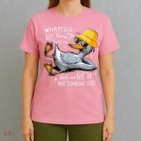 Duck With Hat Quote Graphics Whatever Life Throws At You Duck And Let It Hit Someone Else T-Shirt thumb 4