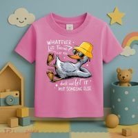 Duck With Hat Quote Graphics Whatever Life Throws At You Duck And Let It Hit Someone Else Toddler T-Shirt thumb 3