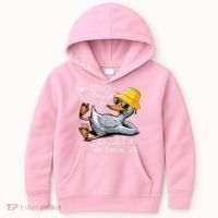 Duck With Hat Quote Graphics Whatever Life Throws At You Duck And Let It Hit Someone Else Kids Hoodie thumb 0