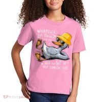 Duck With Hat Quote Graphics Whatever Life Throws At You Duck And Let It Hit Someone Else Kids T-Shirt thumb 2