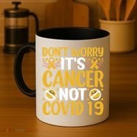 Don't Worry It's Cancer Not Covid 19 Breast Cancer Coffee Mug thumb 4