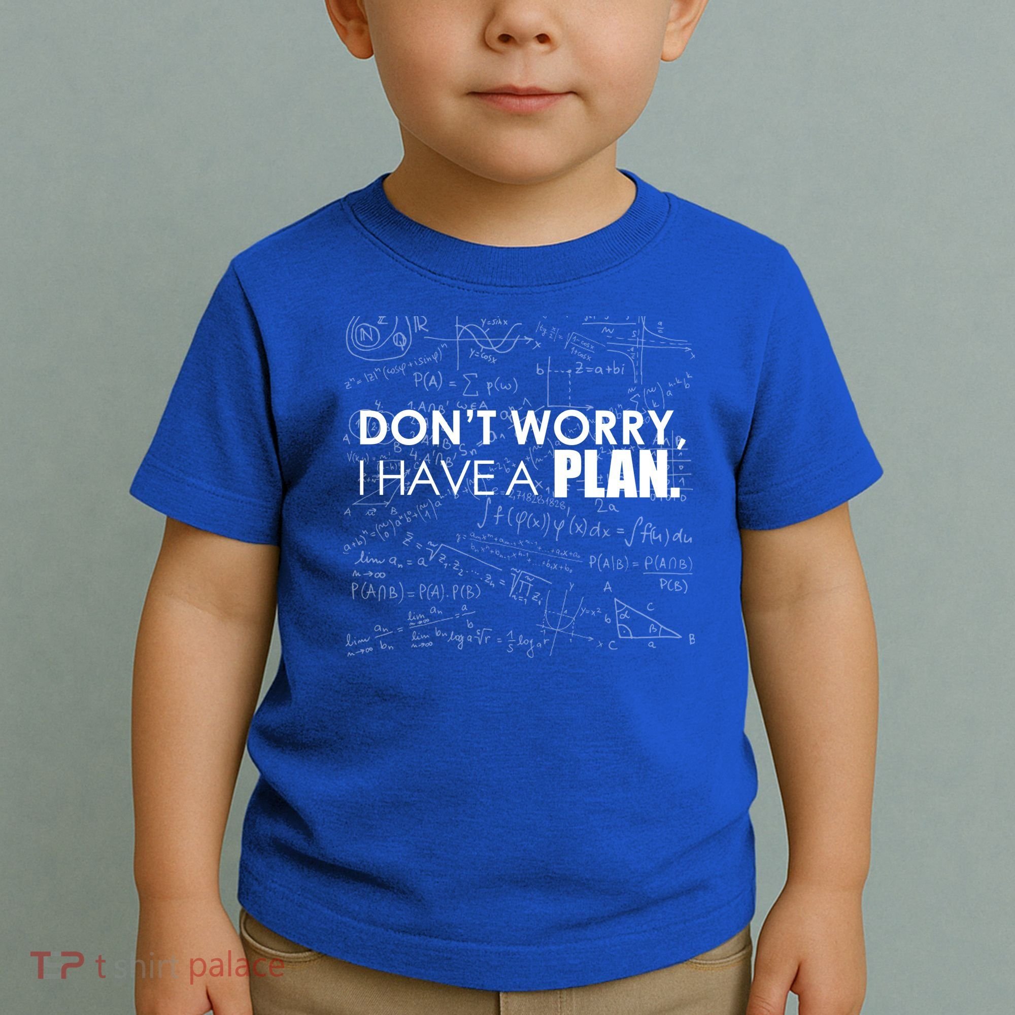 Don't Worry I Have A Plan Funny Math Joke Sarcasm Toddler T-Shirt