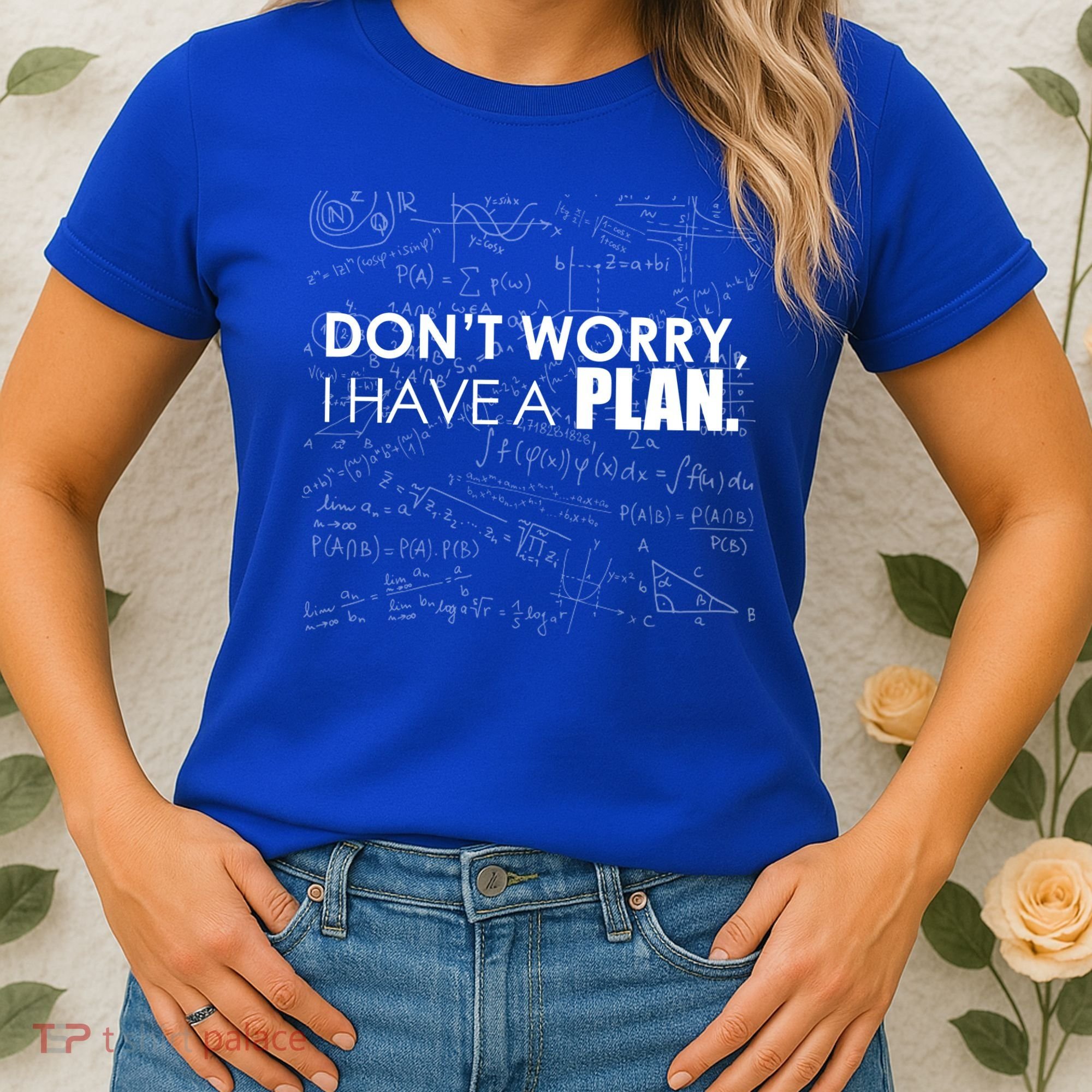 Don't Worry I Have A Plan Funny Math Joke Sarcasm Women's T-Shirt