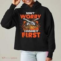 Dont Worry I Hugged It First Funny Arborist Gift Lumberjack Ladies Heavyweight Boxy Pullover Hoodie thumb 0