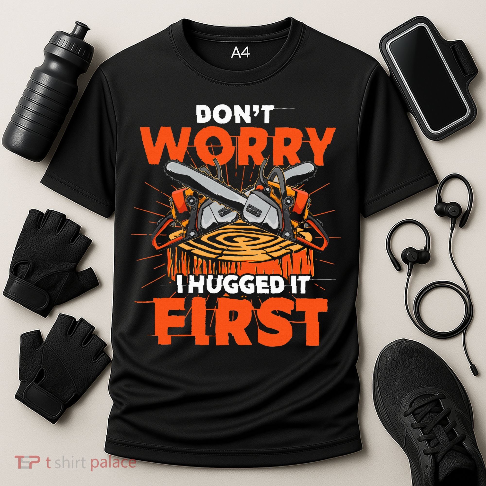 Dont Worry I Hugged It First Funny Arborist Gift Lumberjack Cooling Performance Crew T-Shirt