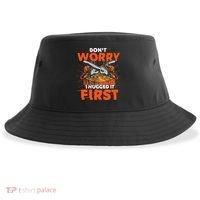 Dont Worry I Hugged It First Funny Arborist Gift Lumberjack Sustainable Bucket Hat thumb 0