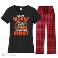 Dont Worry I Hugged It First Funny Arborist Gift Lumberjack Women's Flannel Pajama Set thumb 0