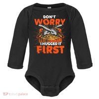 Dont Worry I Hugged It First Funny Arborist Gift Lumberjack Baby Long Sleeve Bodysuit thumb 0