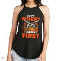 Dont Worry I Hugged It First Funny Arborist Gift Lumberjack Women's Perfect Tri Rocker Tank thumb 2