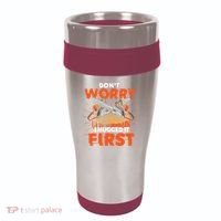 Dont Worry I Hugged It First Funny Arborist Gift Lumberjack 16oz Travel Tumbler thumb 0
