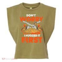 Dont Worry I Hugged It First Funny Arborist Gift Lumberjack Garment-Dyed Women's Muscle Tee thumb 0