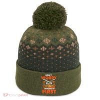 Dont Worry I Hugged It First Funny Arborist Gift Lumberjack The Baniff Cuffed Pom Beanie thumb 0