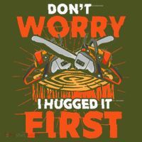 Dont Worry I Hugged It First Funny Arborist Gift Lumberjack The Baniff Cuffed Pom Beanie thumb 2