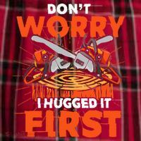Dont Worry I Hugged It First Funny Arborist Gift Lumberjack Men's Flannel Plaid Pajama Pants thumb 2