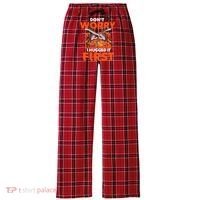 Dont Worry I Hugged It First Funny Arborist Gift Lumberjack Women's Flannel Plaid Pajama Pants thumb 0