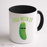 Dill With It Funny Pickle Cute Gift Coffee Mug thumb 1