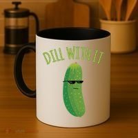 Dill With It Funny Pickle Cute Gift Coffee Mug thumb 4
