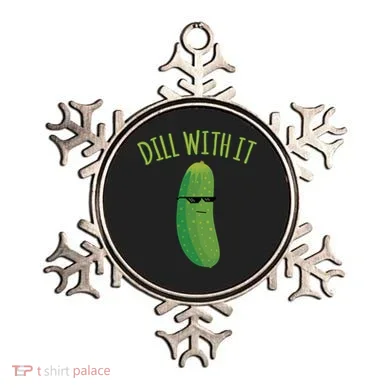 Dill With It Funny Pickle Cute Gift Ornament