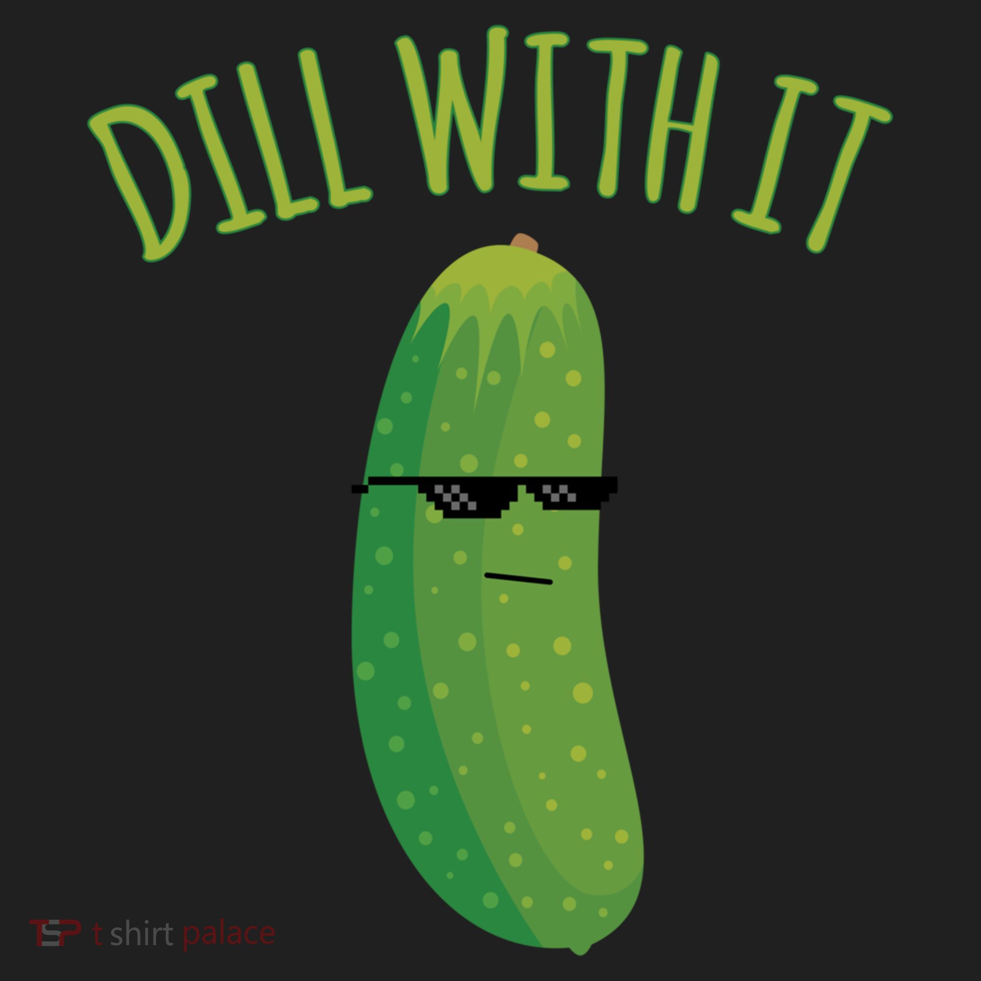 Dill With It Funny Pickle Cute Gift Golf Towel