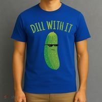 Dill With It Funny Pickle Cute Gift T-Shirt thumb 3