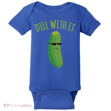Dill With It Funny Pickle Cute Gift Baby Bodysuit