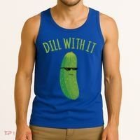 Dill With It Funny Pickle Cute Gift Tank Top thumb 3