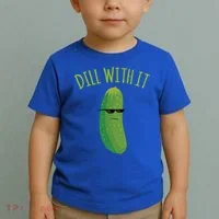 Dill With It Funny Pickle Cute Gift Toddler T-Shirt thumb 2