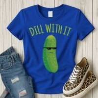 Dill With It Funny Pickle Cute Gift Women's T-Shirt thumb 3