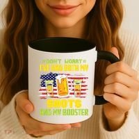 Don't Worry Ive Had Both My Shots And My Booster Funny Drinking Coffee Mug thumb 3