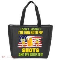 Don't Worry Ive Had Both My Shots And My Booster Funny Drinking Tote Bag thumb 0
