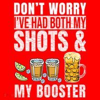 Don't Worry I've Had Both My Shots American Flag 4th of July Santa Hat thumb 1