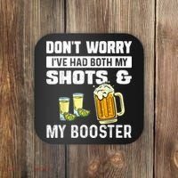 Don't Worry I've Had Both My Shots American Flag 4th of July Coaster thumb 0